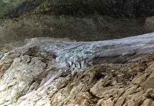 Gletscherzunge am Rhonegletscher